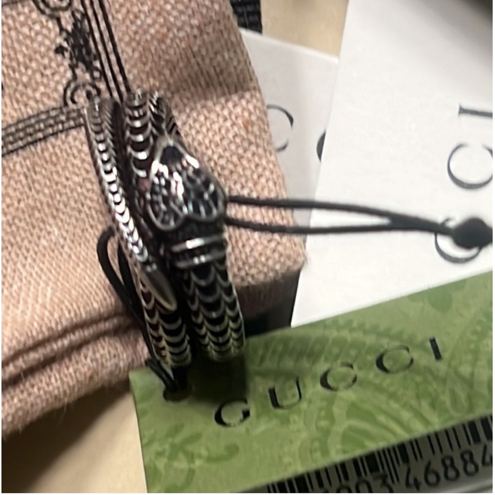 GUCCI Gg Marmont Ring Snk Motif Sl size 9.5 new in box rare made in Italy - Picture 5 of 7